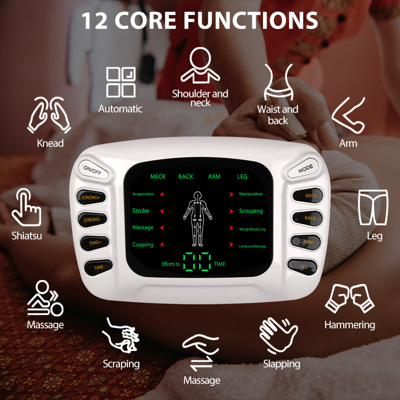Foot Electric Pulse Physiotherapy Massager Tens EMS Muscle Stimulator Acupuncture Therapy Body Massage Slimming Health Care Machine